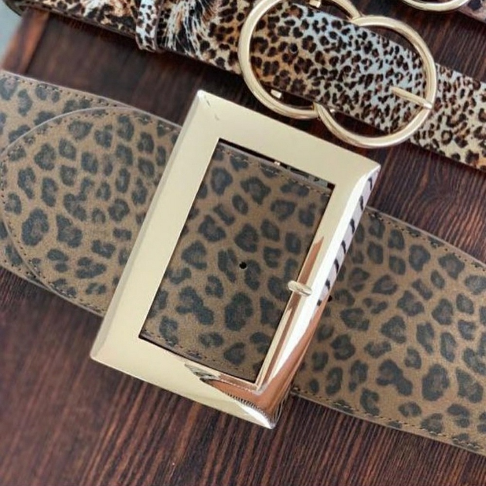 Leopard Widebelt - Gold Finish Buckle